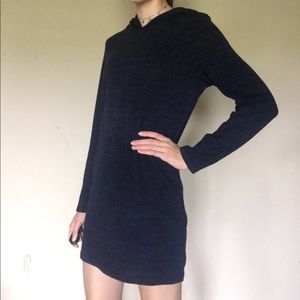 Navy hoodie dress
